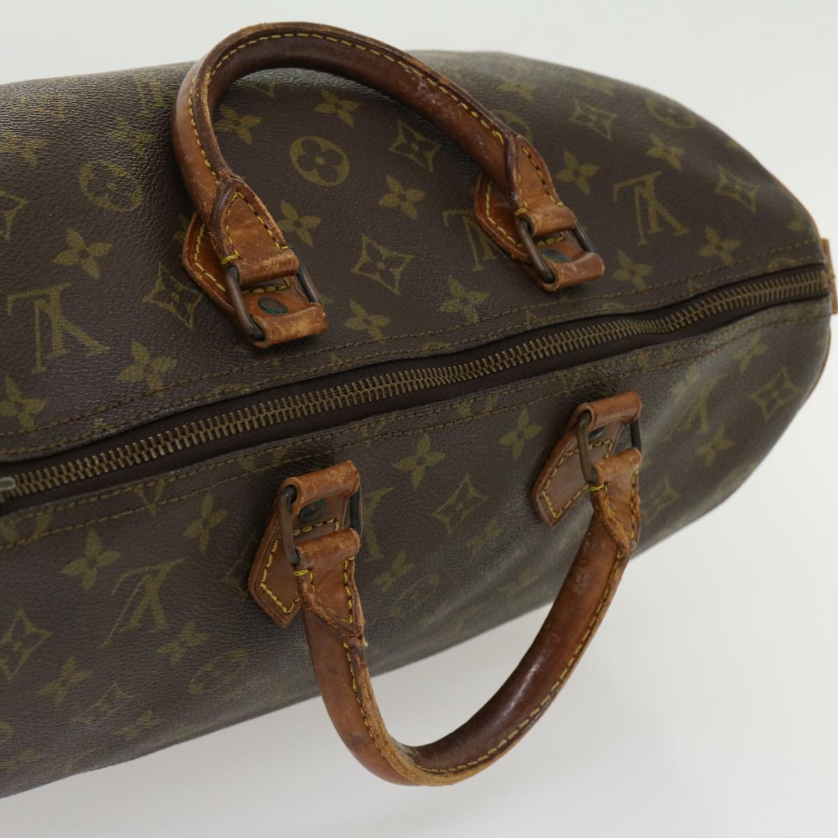 LOUIS VUITTON Monogram Speedy 35 Hand Bag M41524 LV Auth jk2345