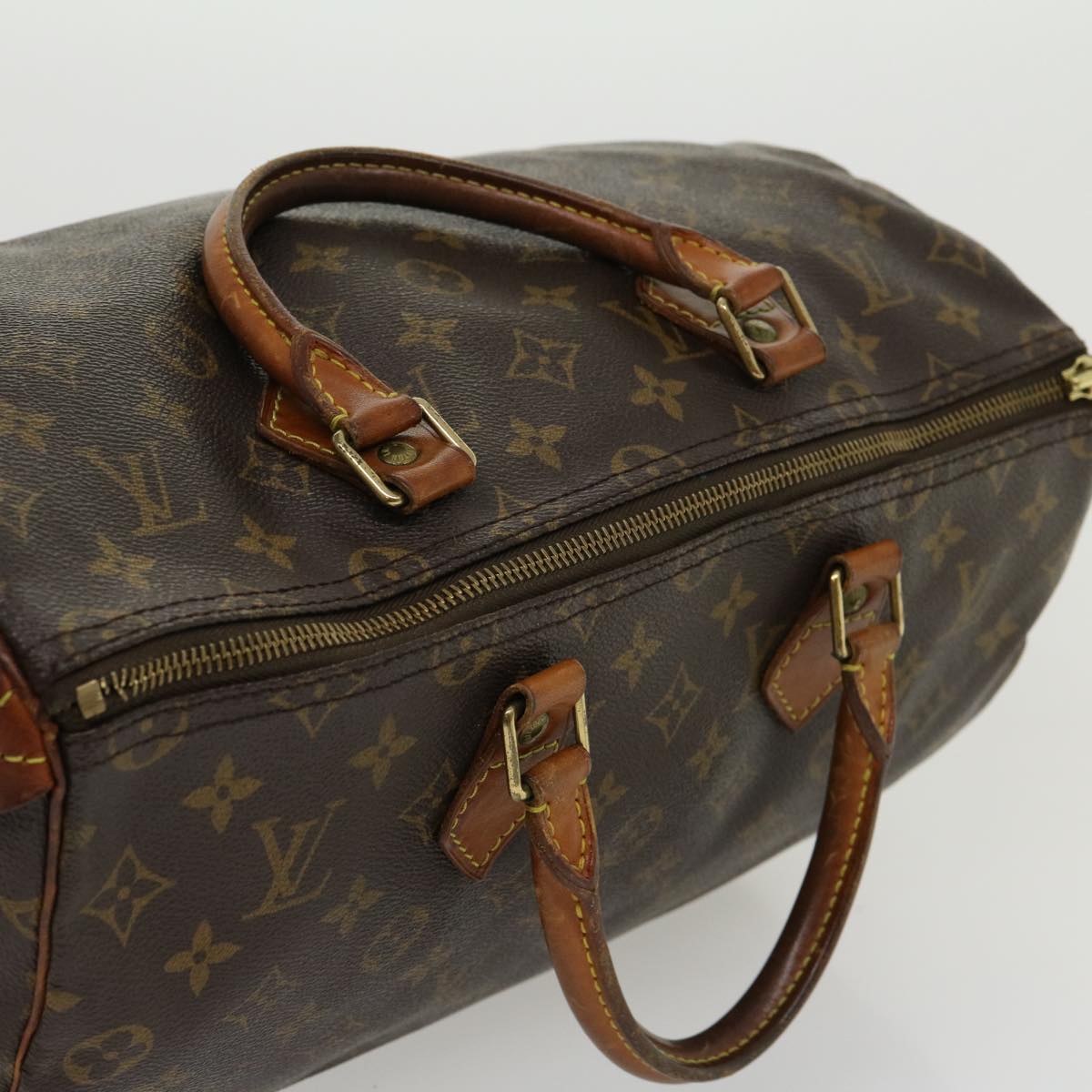 LOUIS VUITTON Monogram Speedy 35 Hand Bag M41524 LV Auth jk2352