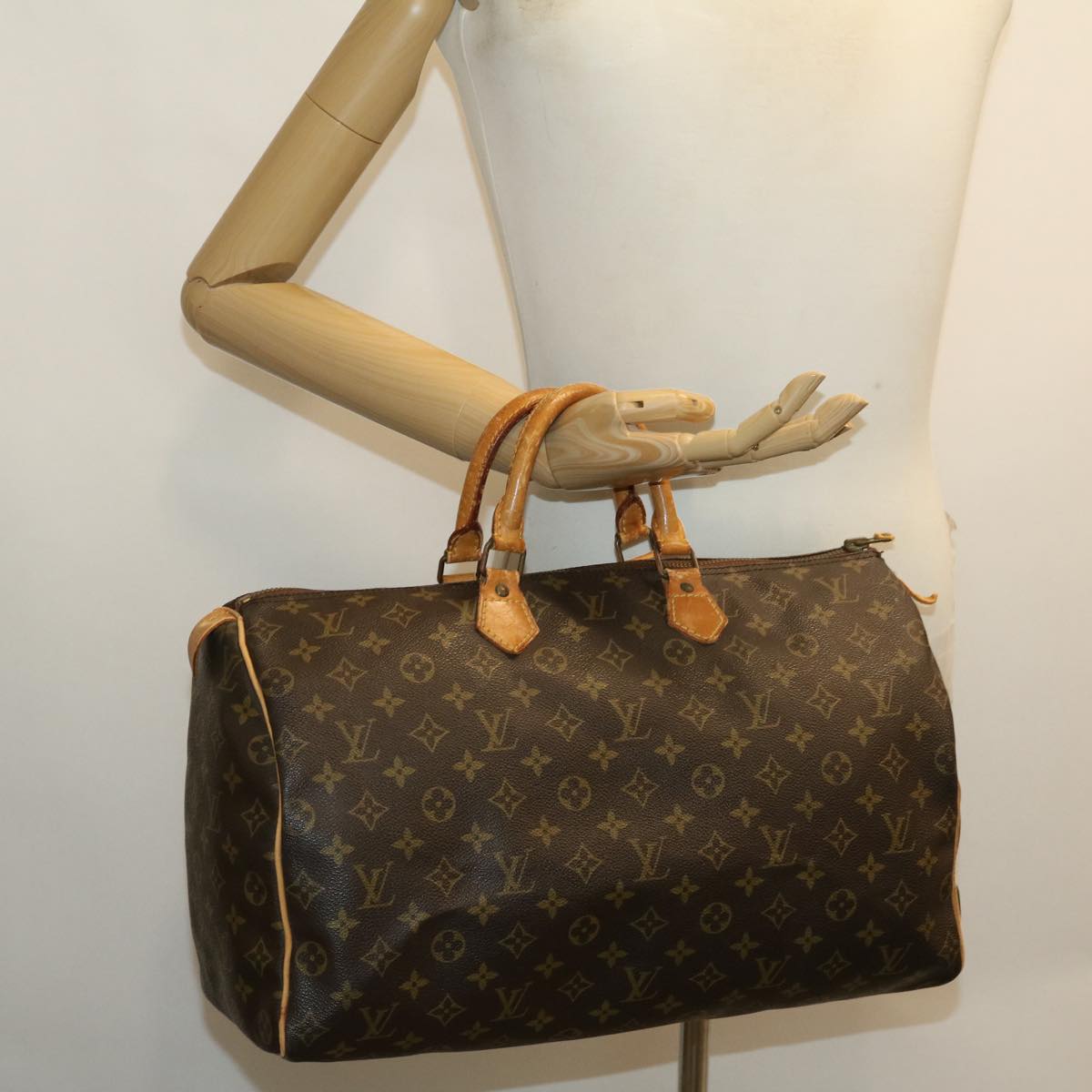 LOUIS VUITTON Monogram Speedy 40 Hand Bag M41522 LV Auth jk2360