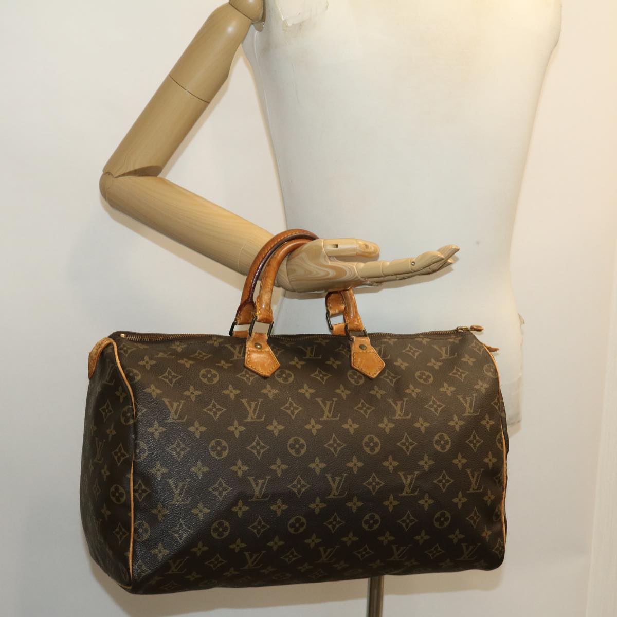 LOUIS VUITTON Monogram Speedy 40 Hand Bag M41522 LV Auth jk2361