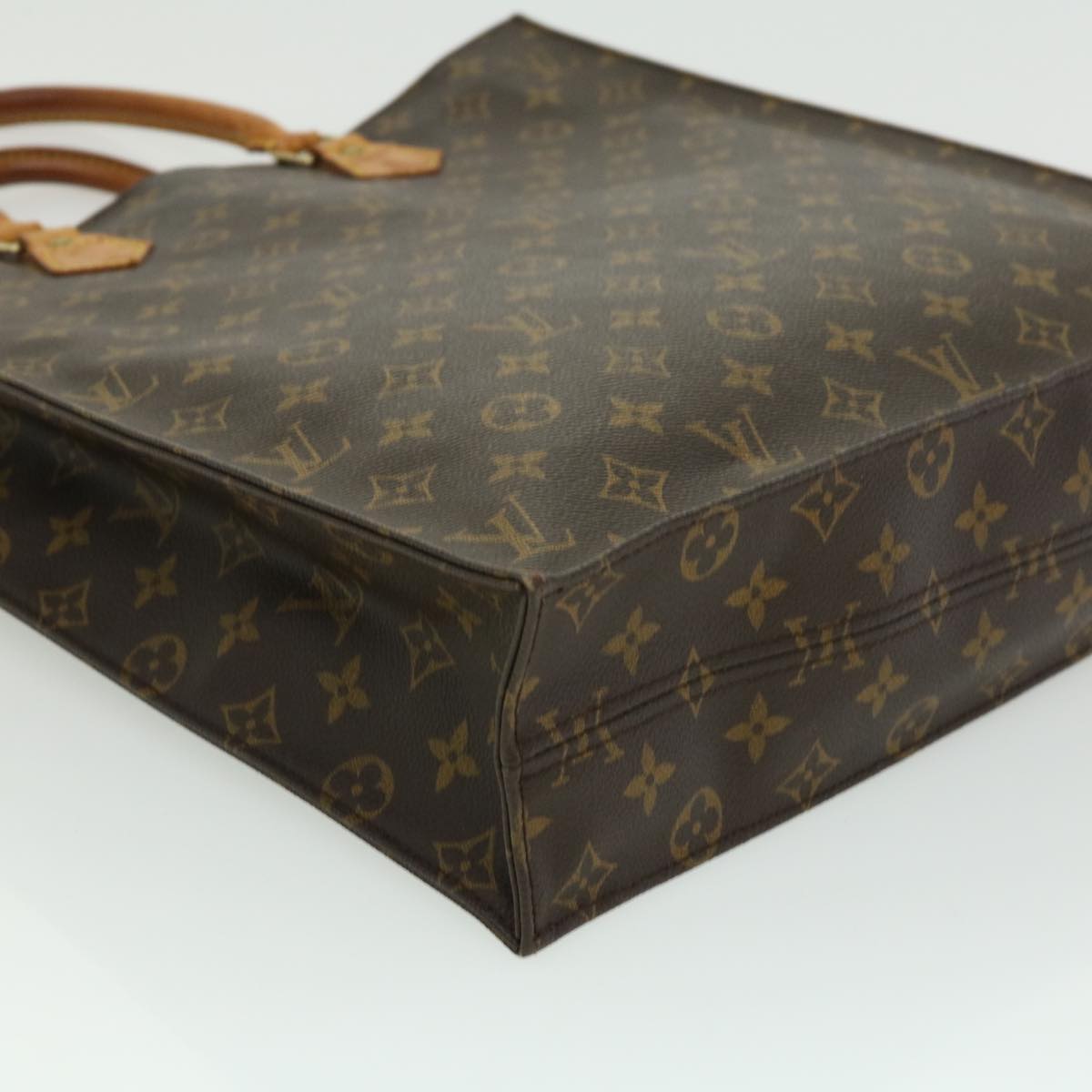 LOUIS VUITTON Monogram Sac Plat Hand Bag M51140 LV Auth jk2424