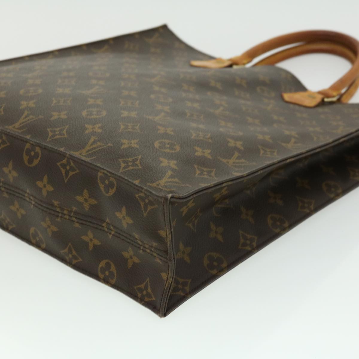 LOUIS VUITTON Monogram Sac Plat Hand Bag M51140 LV Auth jk2424