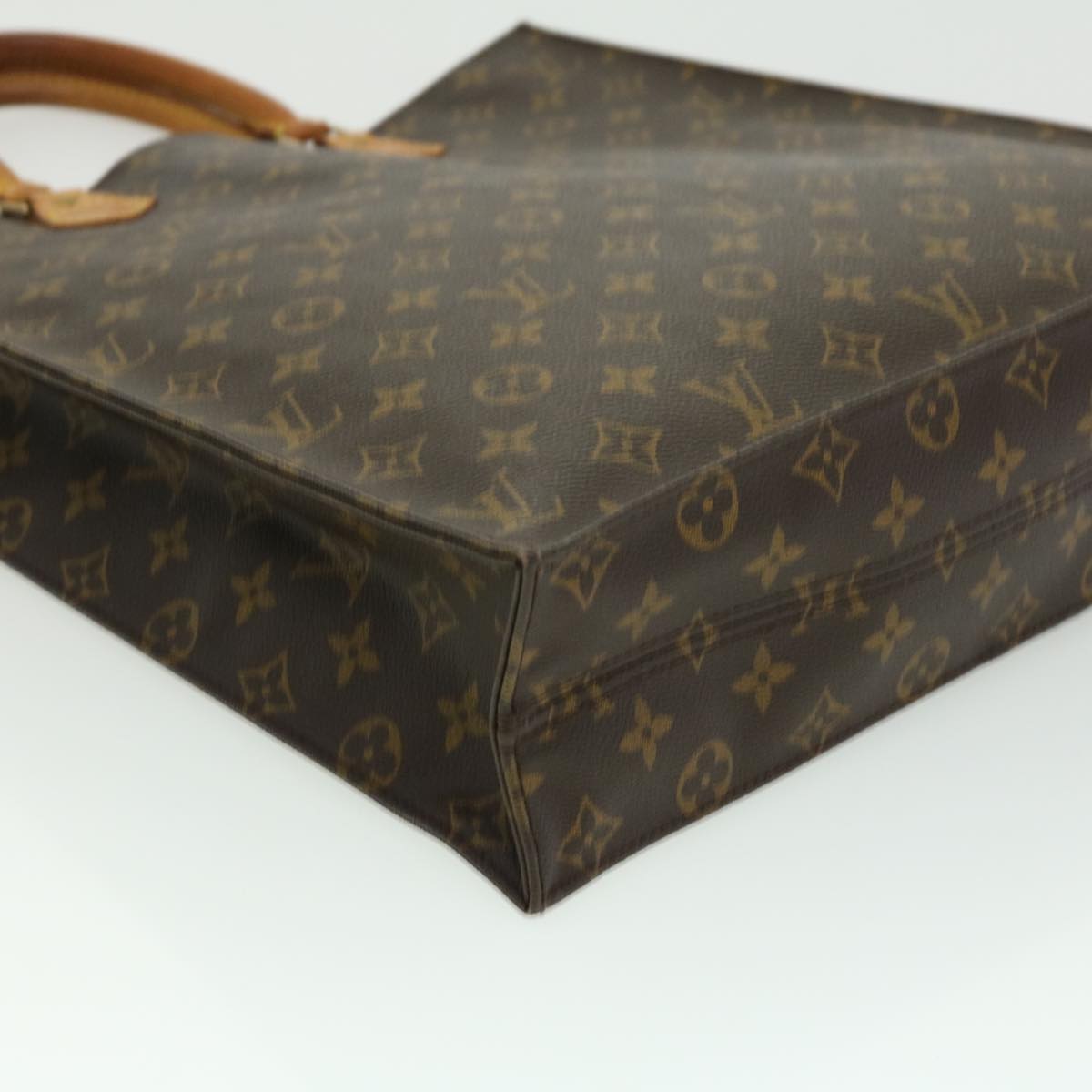 LOUIS VUITTON Monogram Sac Plat Hand Bag M51140 LV Auth jk2424