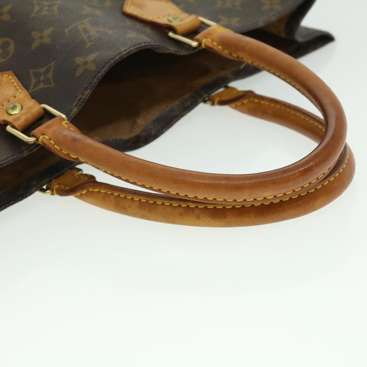 LOUIS VUITTON Monogram Sac Plat Hand Bag M51140 LV Auth jk2424