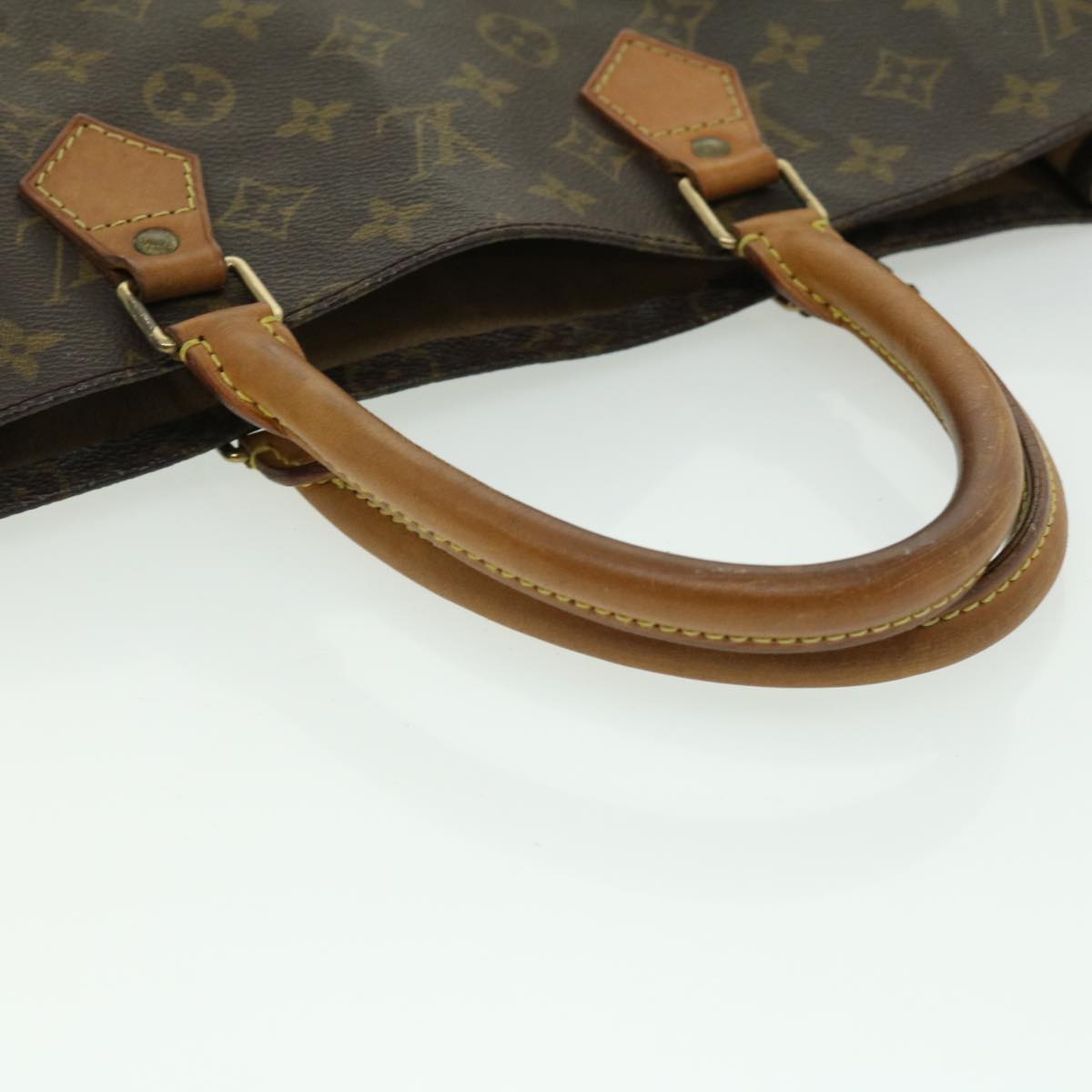 LOUIS VUITTON Monogram Sac Plat Hand Bag M51140 LV Auth jk2425