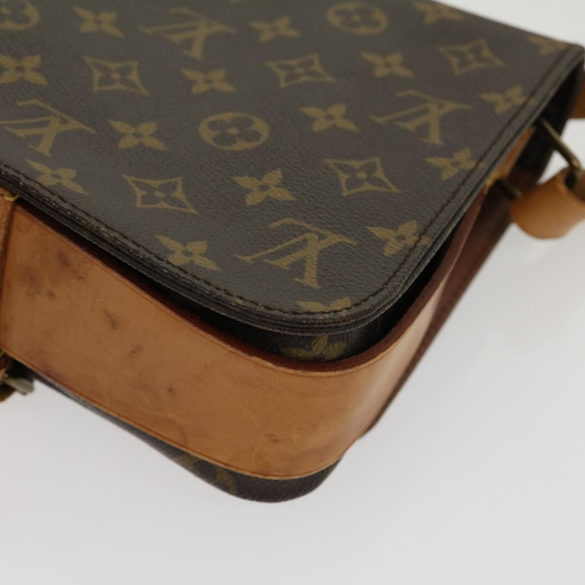 LOUIS VUITTON Monogram Cartouchiere MM Shoulder Bag M51253 LV Auth jk2435