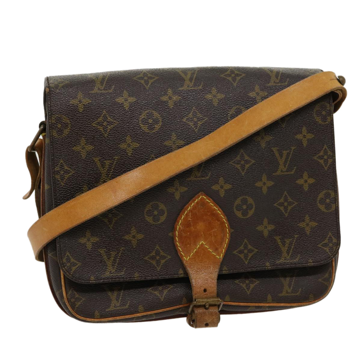 LOUIS VUITTON Monogram Cartouchiere GM Shoulder Bag M51252 LV Auth jk2437