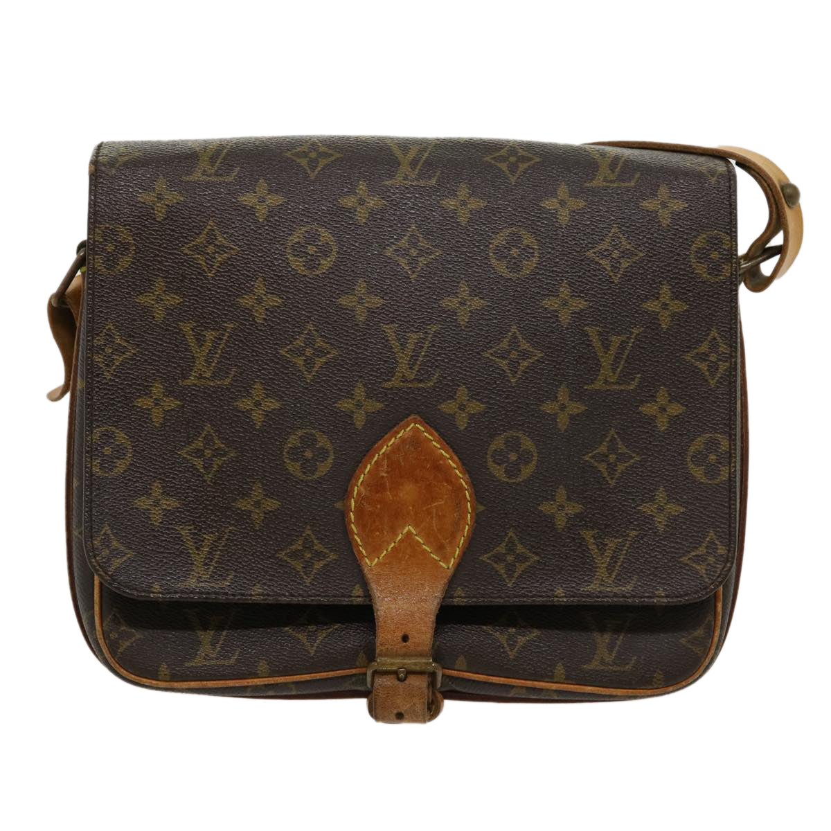 LOUIS VUITTON Monogram Cartouchiere GM Shoulder Bag M51252 LV Auth jk2437