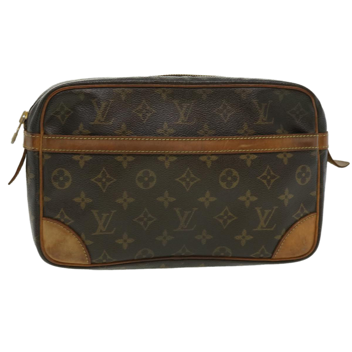 LOUIS VUITTON Monogram Compiegne 28 Clutch Bag M51845 LV Auth jk2455