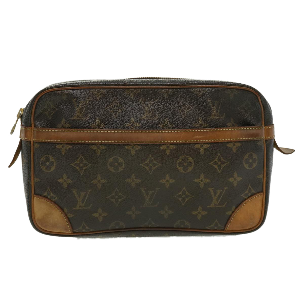 LOUIS VUITTON Monogram Compiegne 28 Clutch Bag M51845 LV Auth jk2455