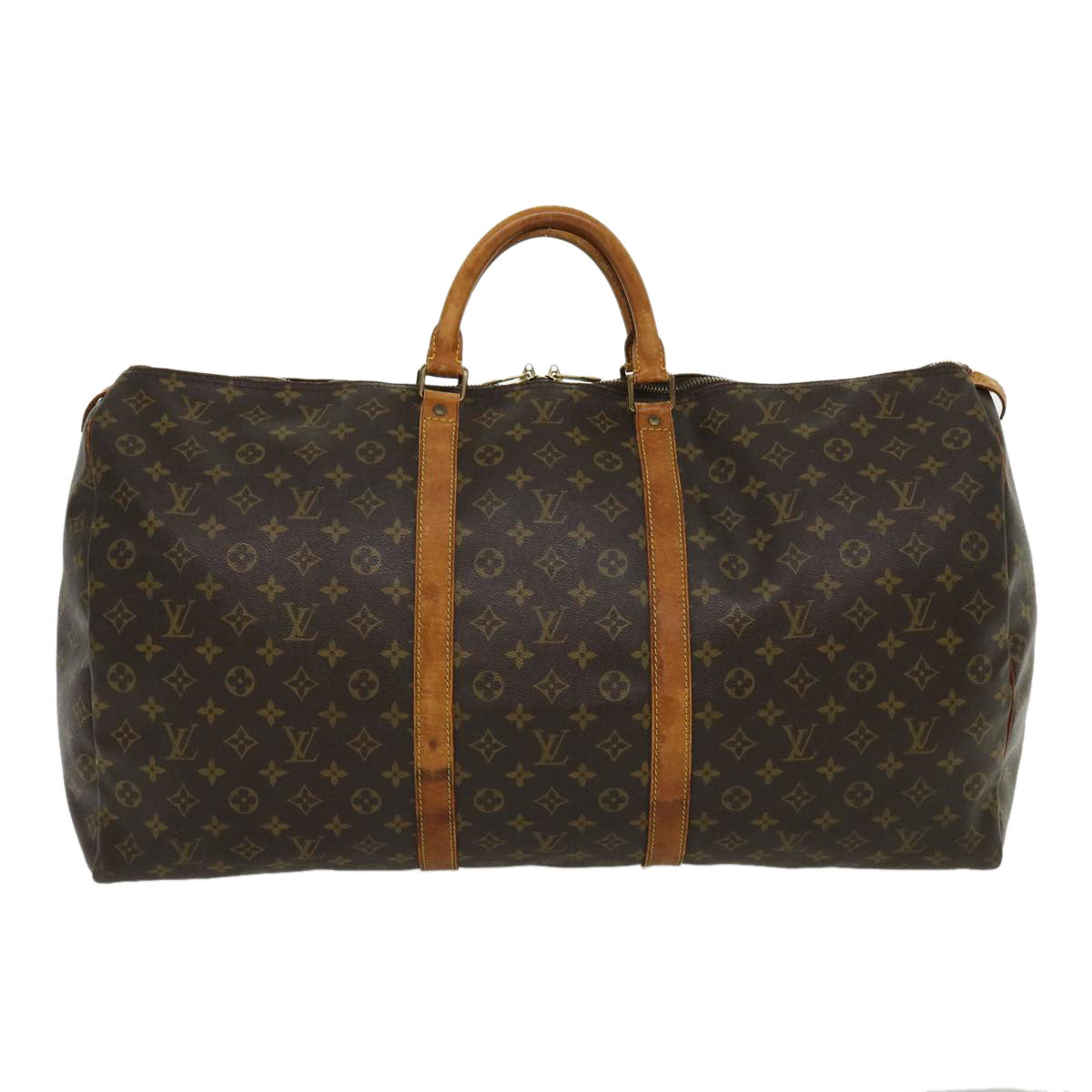 LOUIS VUITTON Monogram Keepall 55 Boston Bag M41424 LV Auth jk2494