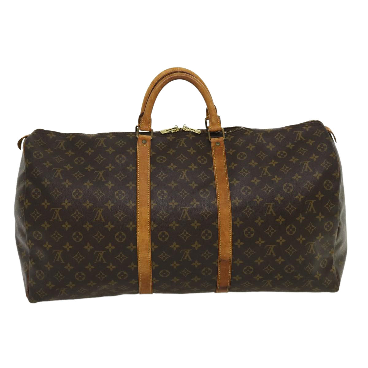 LOUIS VUITTON Monogram Keepall 55 Boston Bag M41424 LV Auth jk2494