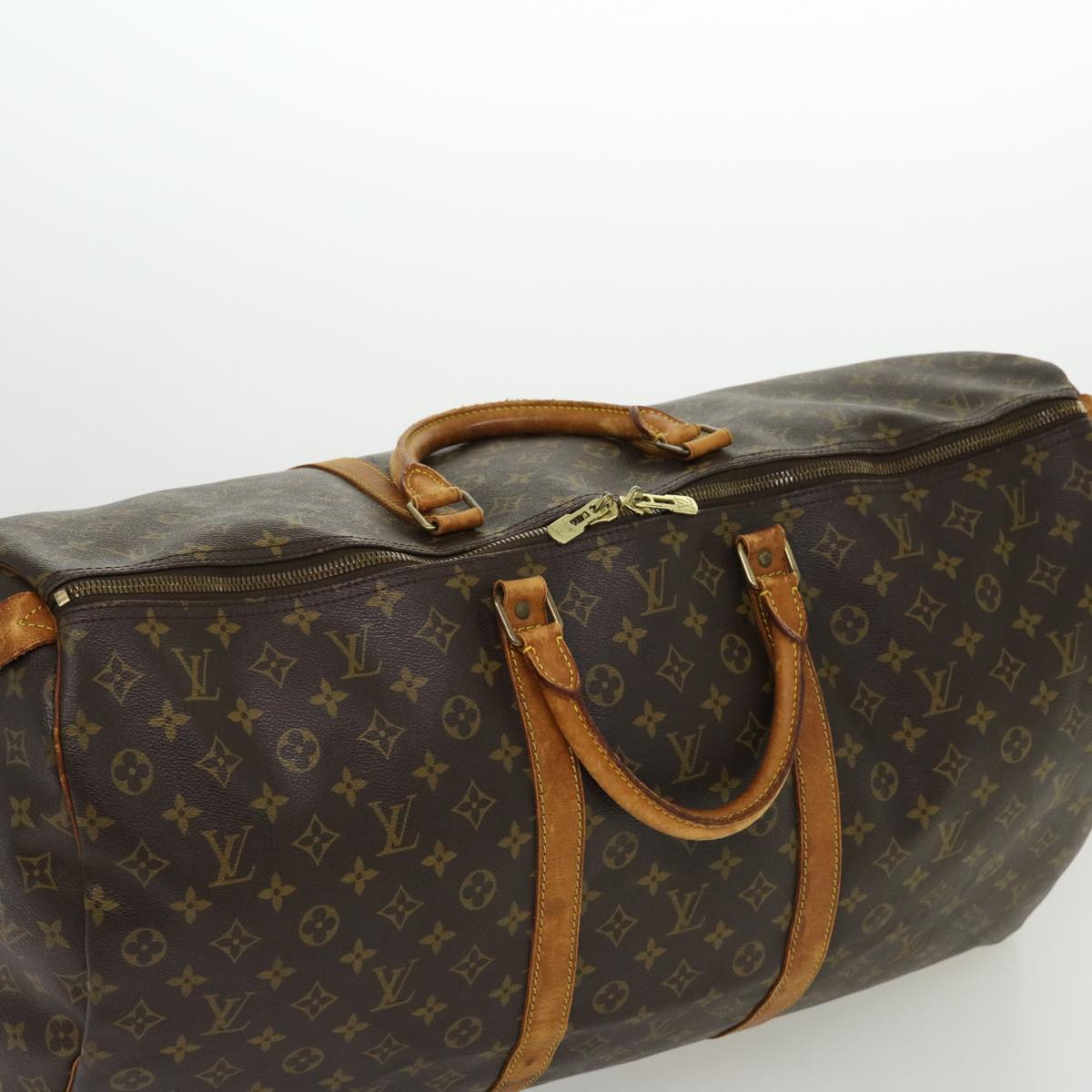 LOUIS VUITTON Monogram Keepall 55 Boston Bag M41424 LV Auth jk2494