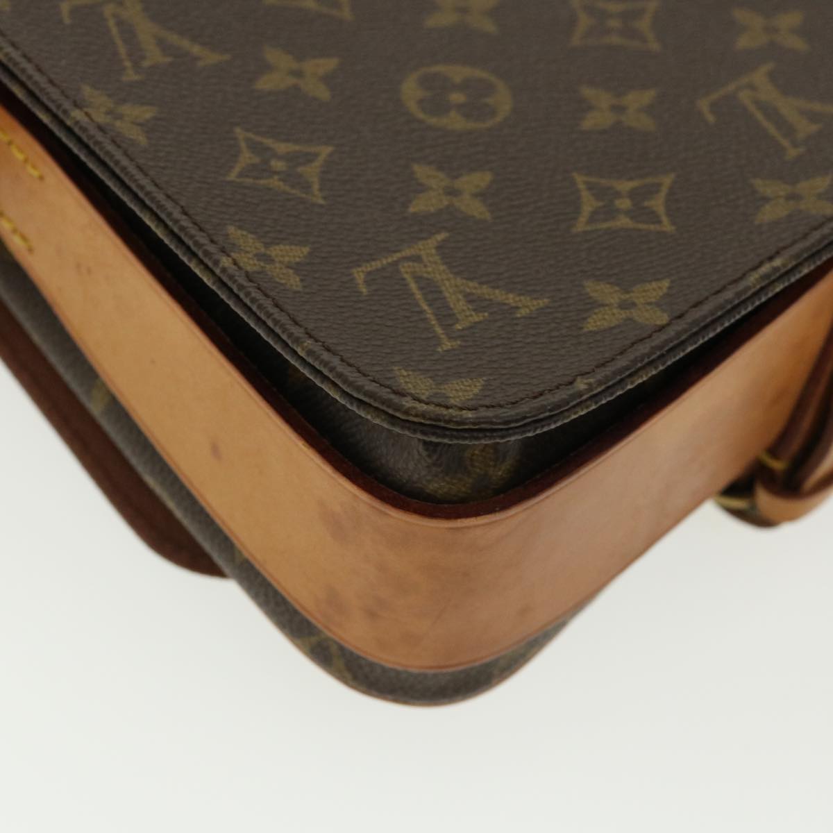 LOUIS VUITTON Monogram Cartouchiere MM Shoulder Bag M51253 LV Auth jk2496