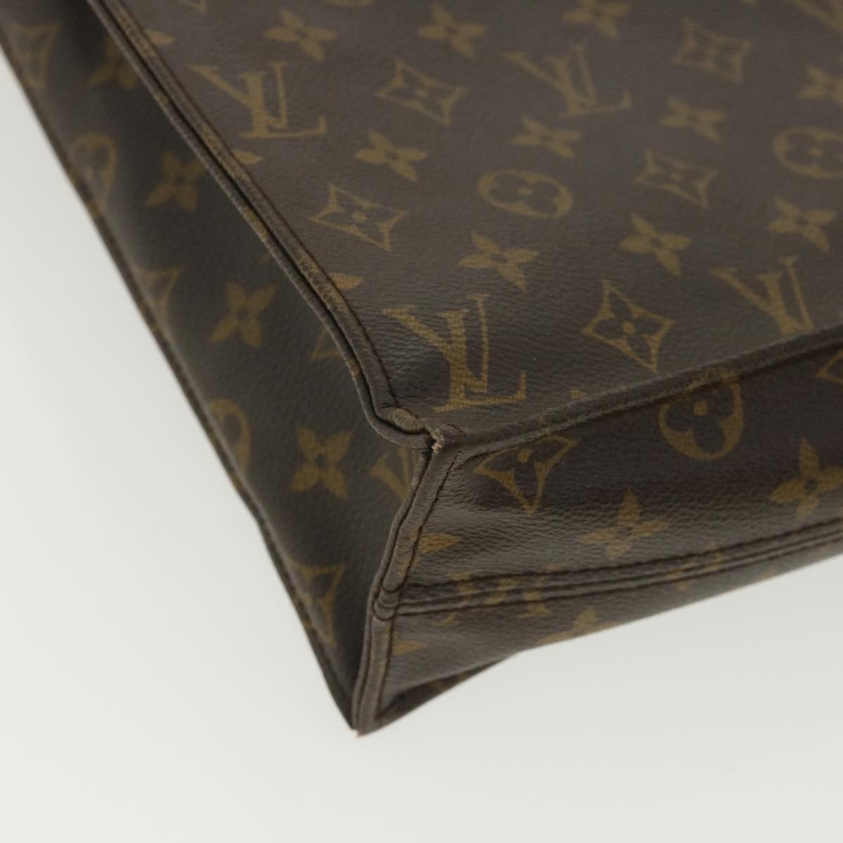 LOUIS VUITTON Monogram Sac Plat Hand Bag M51140 LV Auth jk2525