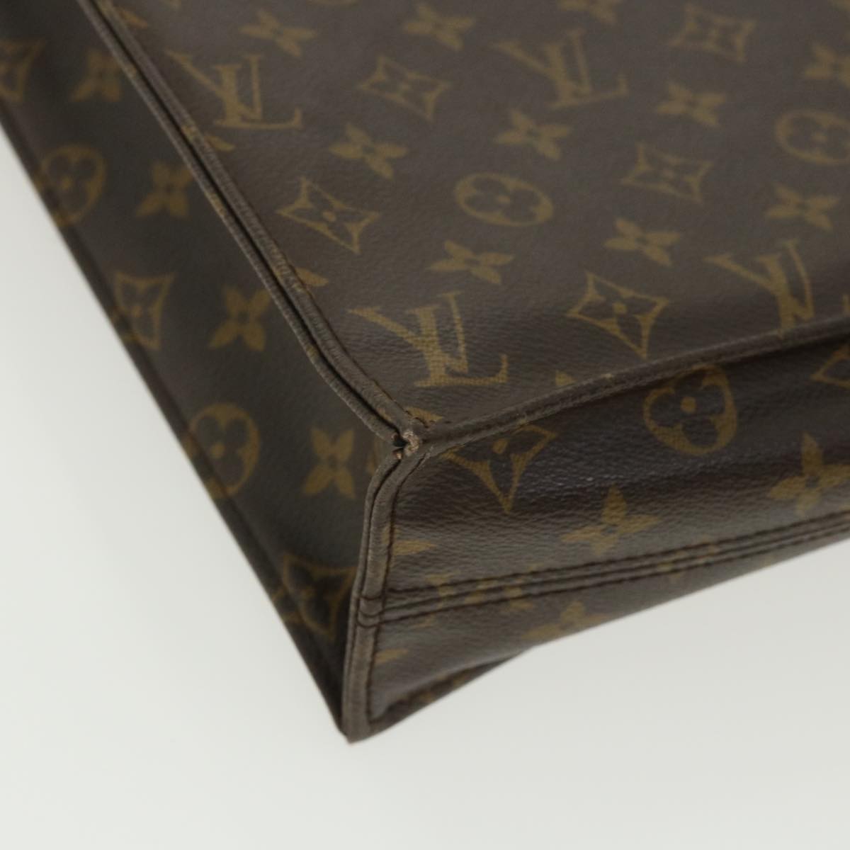 LOUIS VUITTON Monogram Sac Plat Hand Bag M51140 LV Auth jk2525