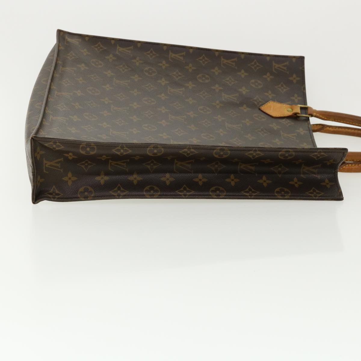 LOUIS VUITTON Monogram Sac Plat Hand Bag M51140 LV Auth jk2525