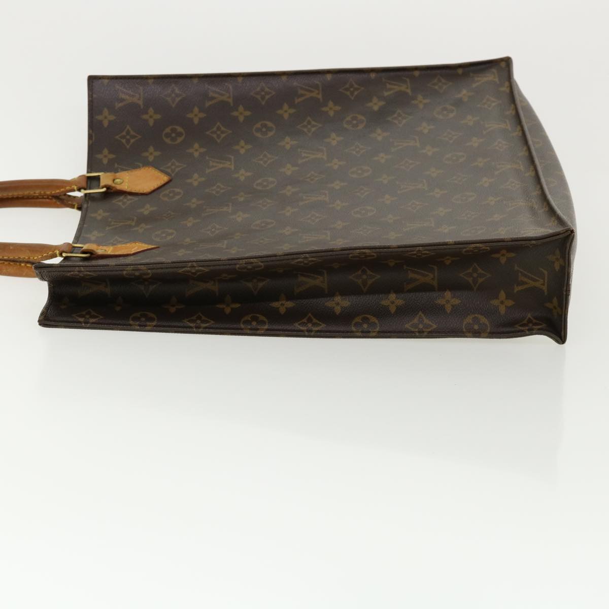 LOUIS VUITTON Monogram Sac Plat Hand Bag M51140 LV Auth jk2525