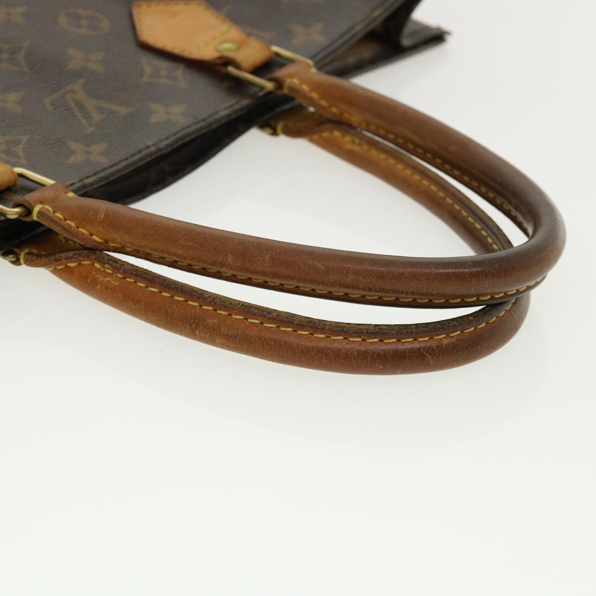 LOUIS VUITTON Monogram Sac Plat Hand Bag M51140 LV Auth jk2525