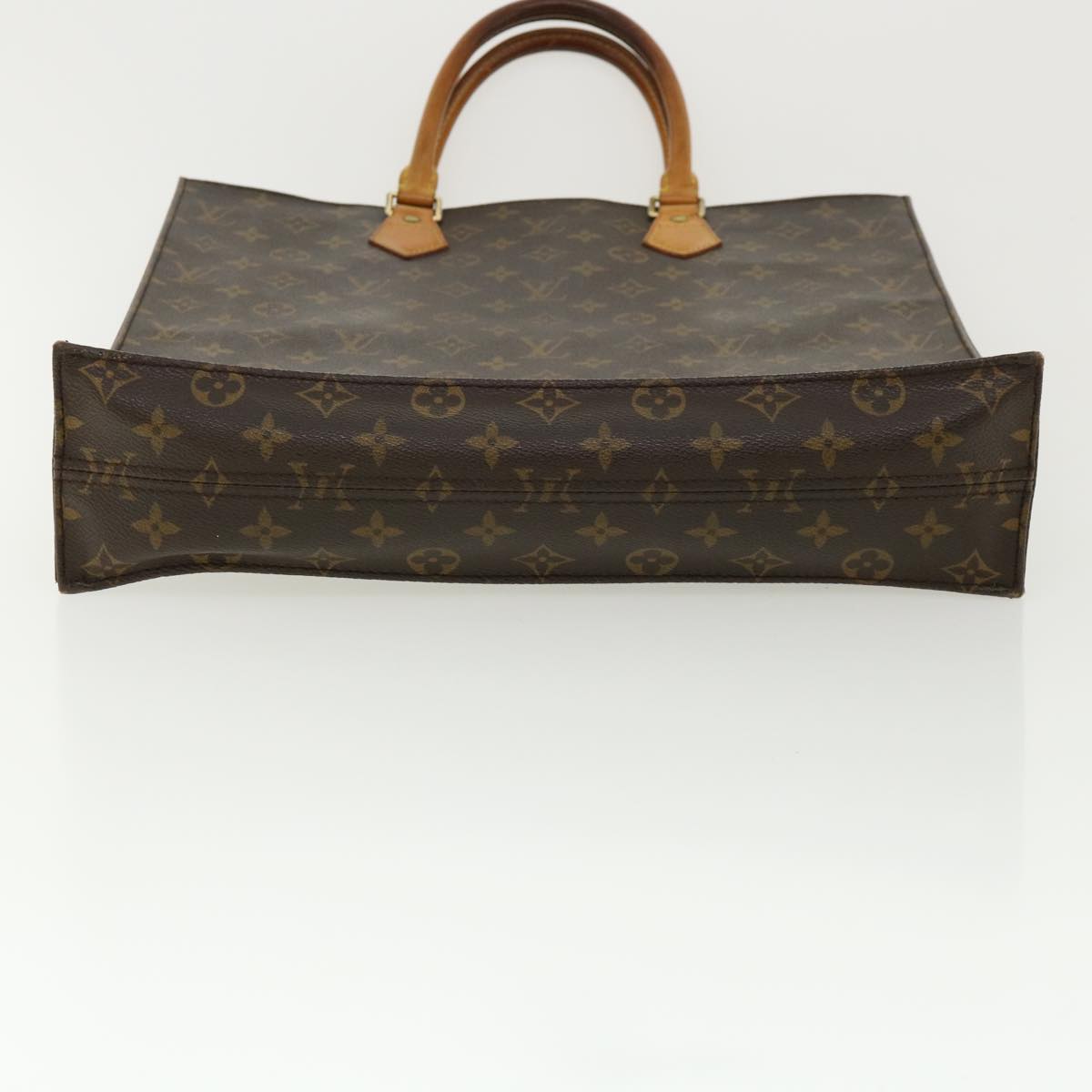 LOUIS VUITTON Monogram Sac Plat Hand Bag M51140 LV Auth jk2526