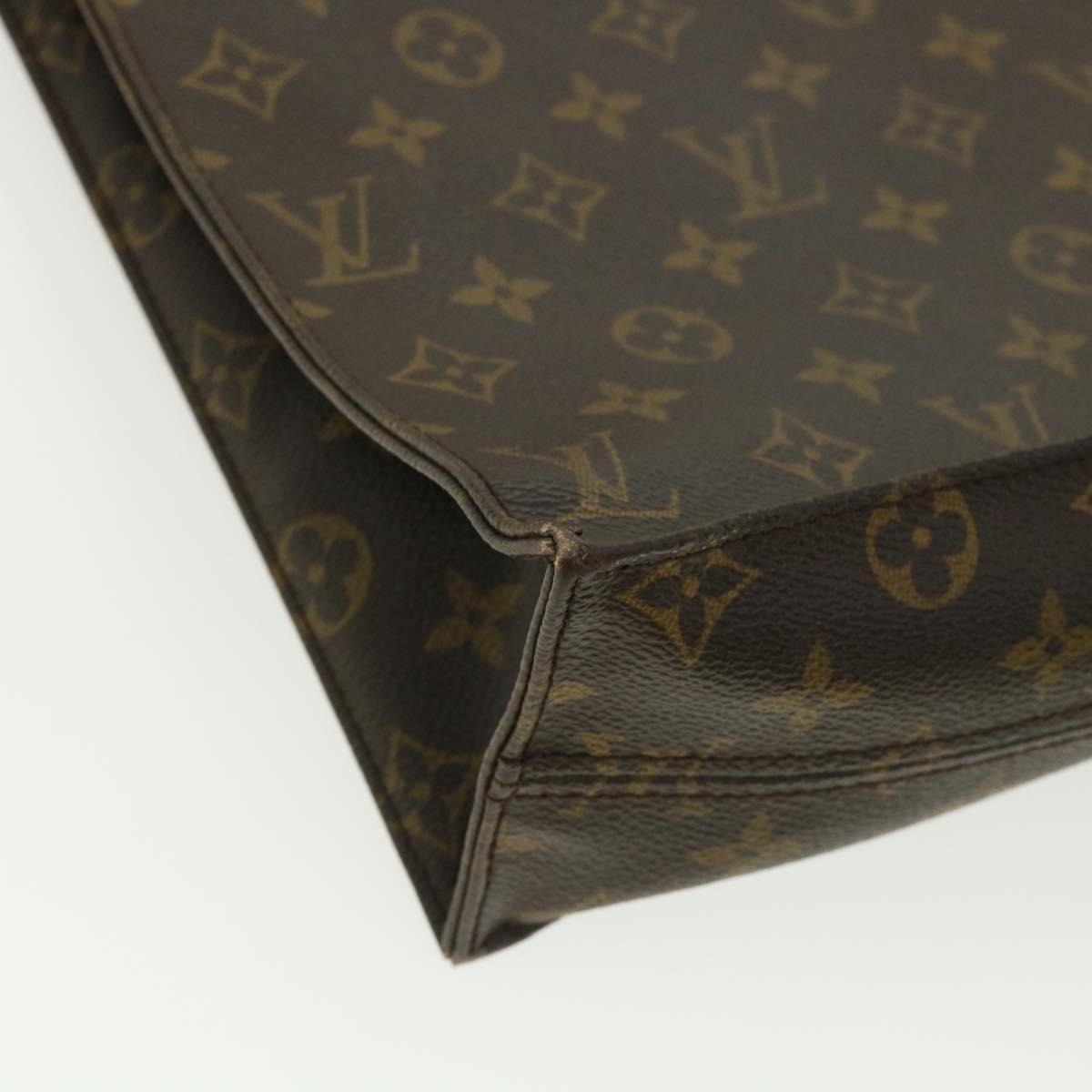 LOUIS VUITTON Monogram Sac Plat Hand Bag M51140 LV Auth jk2526