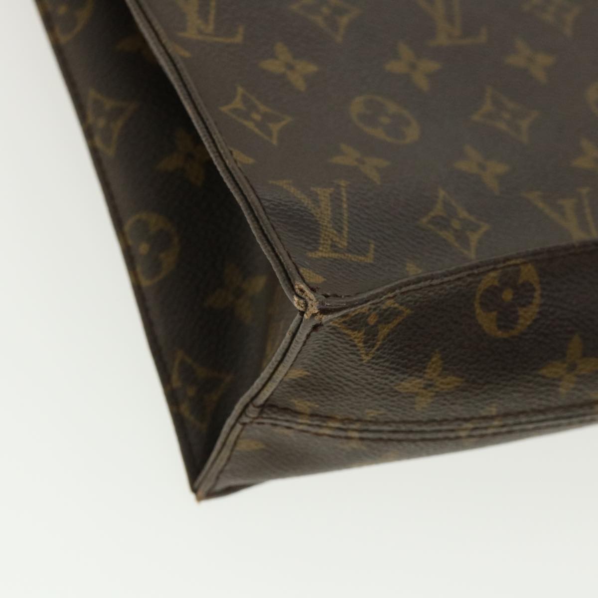 LOUIS VUITTON Monogram Sac Plat Hand Bag M51140 LV Auth jk2526