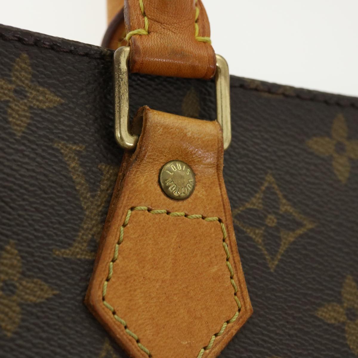 LOUIS VUITTON Monogram Sac Plat Hand Bag M51140 LV Auth jk2526