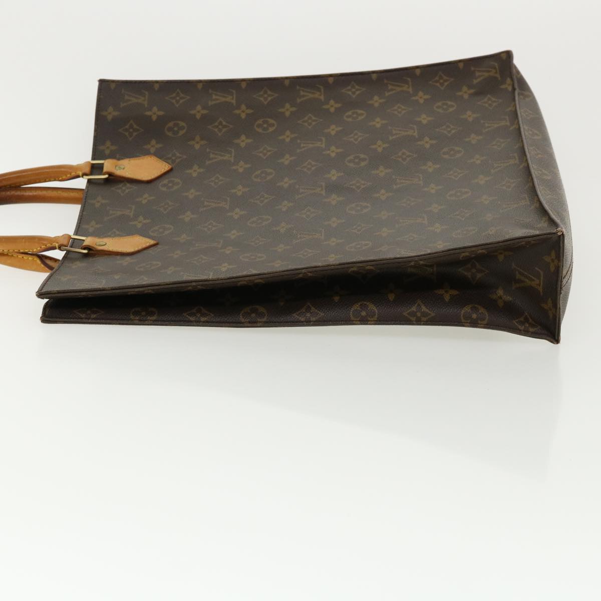 LOUIS VUITTON Monogram Sac Plat Hand Bag M51140 LV Auth jk2526