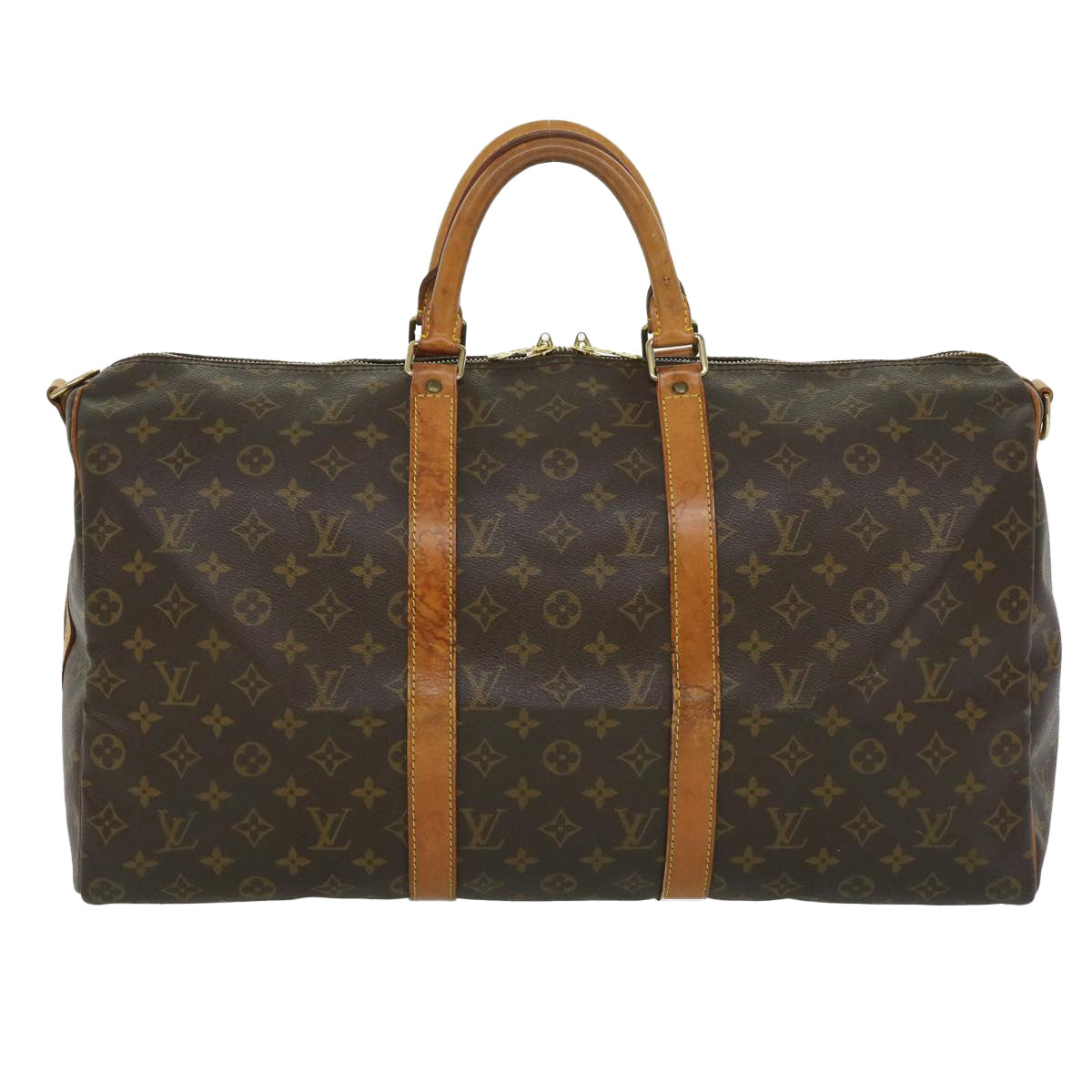 LOUIS VUITTON Monogram Keepall Bandouliere 50 Boston Bag M41416 LV Auth jk2568