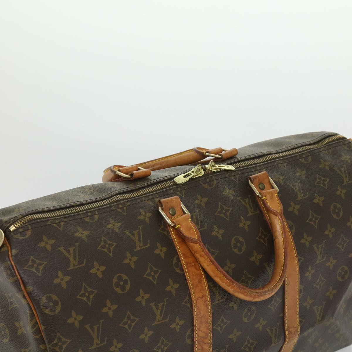 LOUIS VUITTON Monogram Keepall Bandouliere 50 Boston Bag M41416 LV Auth jk2568