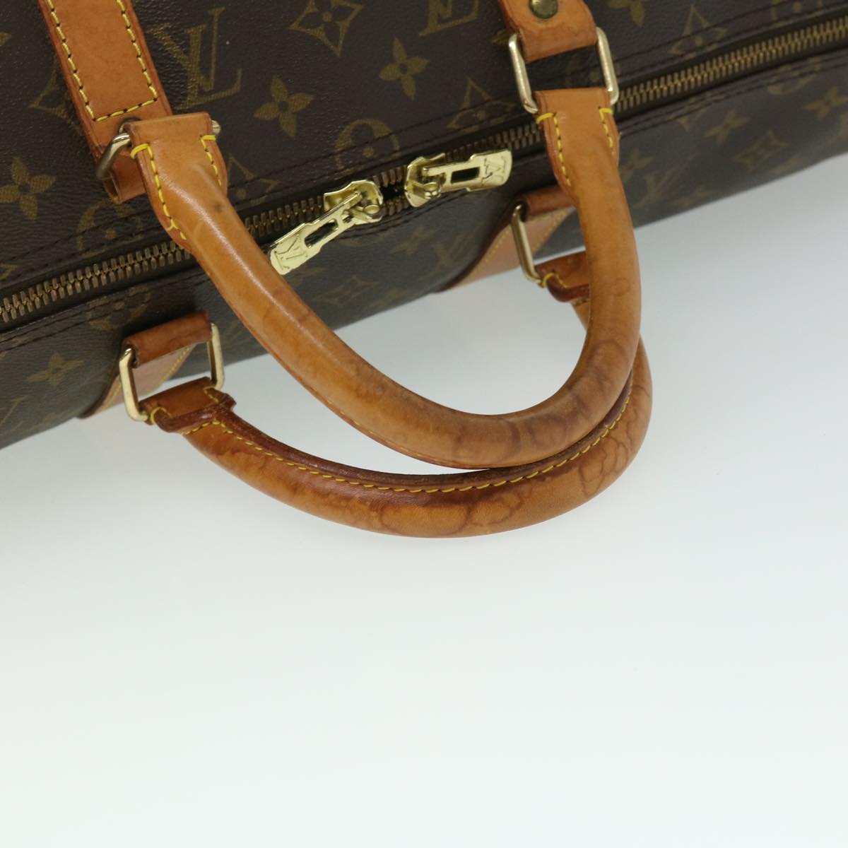 LOUIS VUITTON Monogram Keepall Bandouliere 50 Boston Bag M41416 LV Auth jk2568