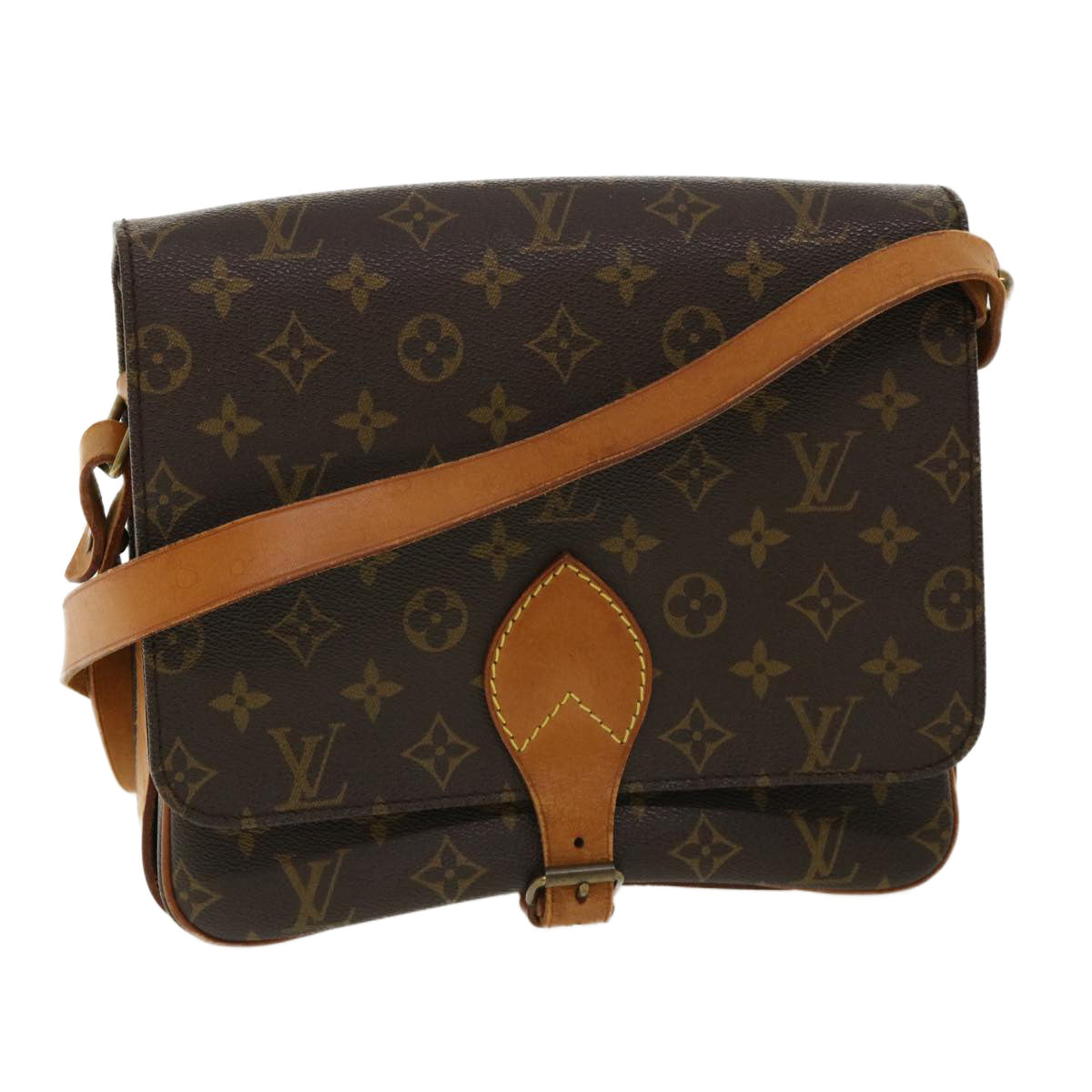 LOUIS VUITTON Monogram Cartouchiere GM Shoulder Bag L027 LV Auth jk2600