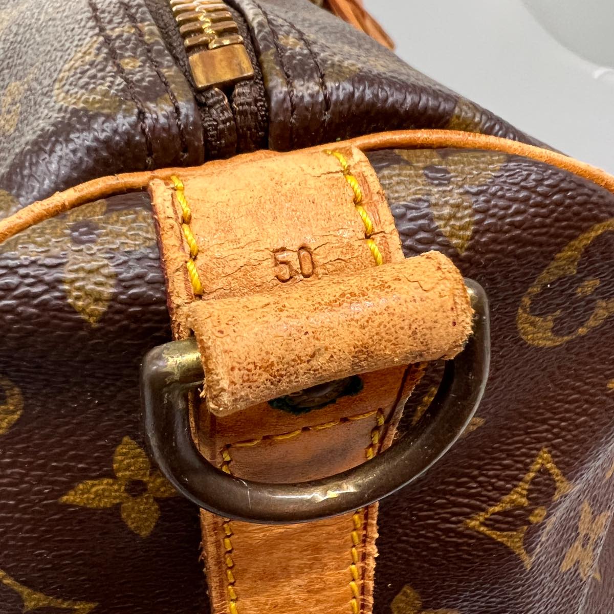 LOUIS VUITTON Monogram Keepall Bandouliere 50 Boston Bag M41416 LV Auth jk2619