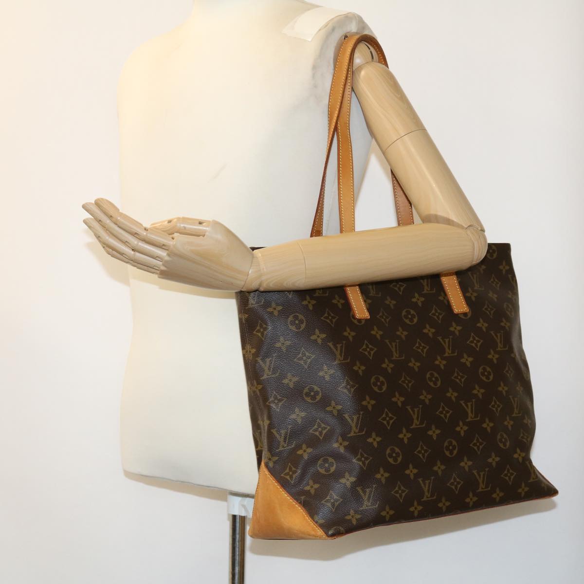 LOUIS VUITTON Monogram Cabas Mezzo Tote Bag M51151 LV Auth jk2624