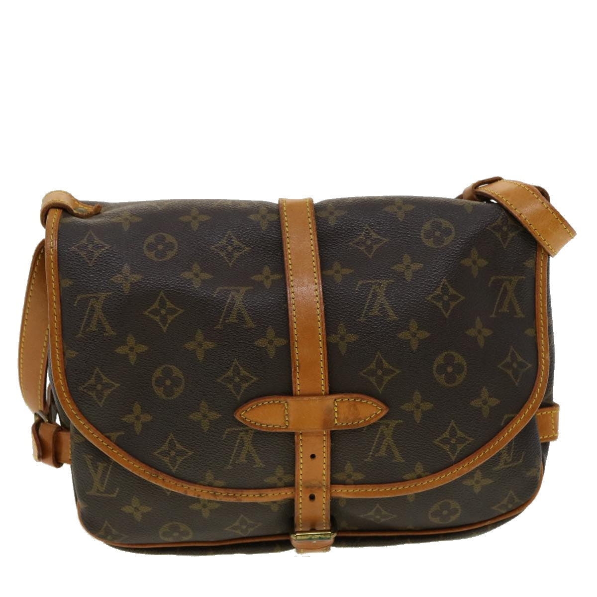 LOUIS VUITTON Monogram Saumur 30 Shoulder Bag M42256 LV Auth jk2741 - 0