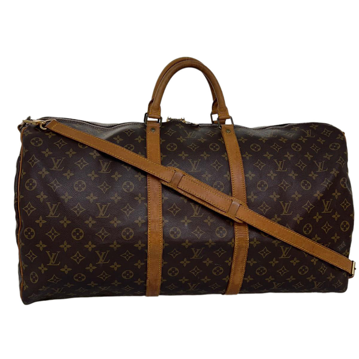 LOUIS VUITTON Monogram Keepall Bandouliere 60 Boston Bag M41412 LV Auth jk2785