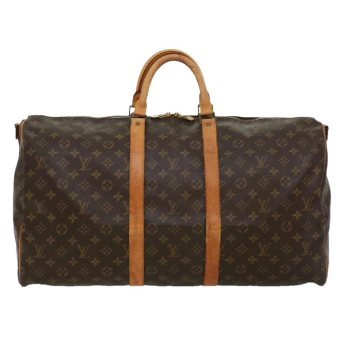 LOUIS VUITTON Monogram Keepall Bandouliere 55 Boston Bag M41414 LV Auth jk2787