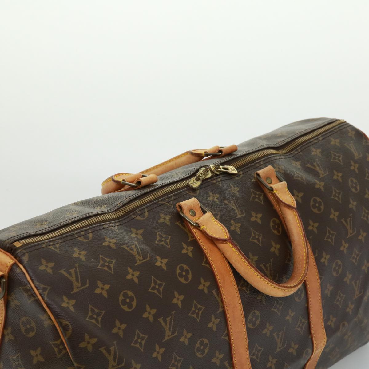 LOUIS VUITTON Monogram Keepall Bandouliere 55 Boston Bag M41414 LV Auth jk2787