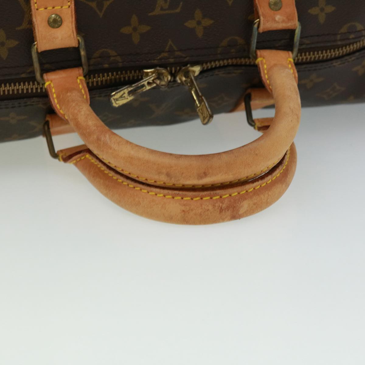 LOUIS VUITTON Monogram Keepall Bandouliere 55 Boston Bag M41414 LV Auth jk2787