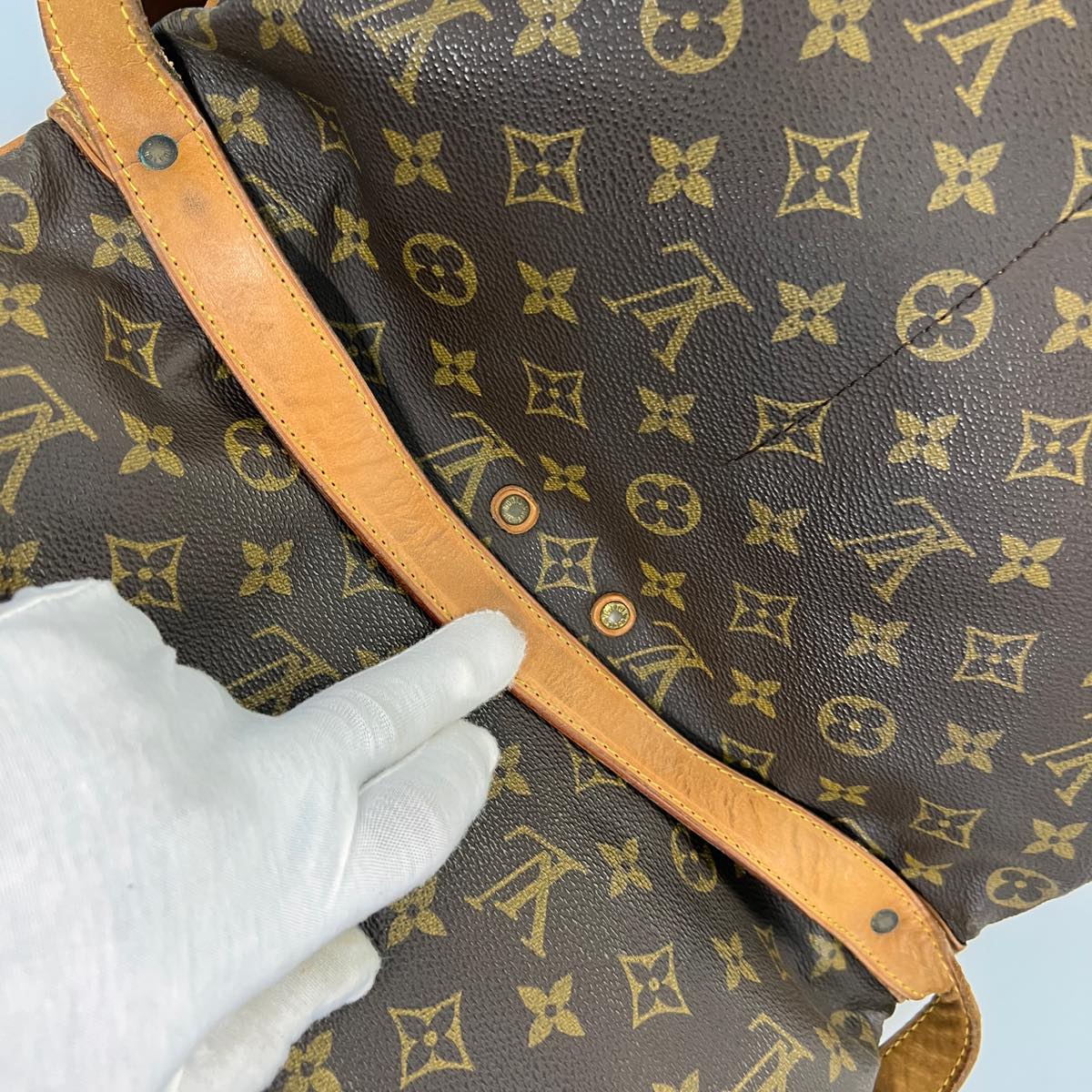 LOUIS VUITTON Monogram Saumur 35 Shoulder Bag M42254 LV Auth jk2817