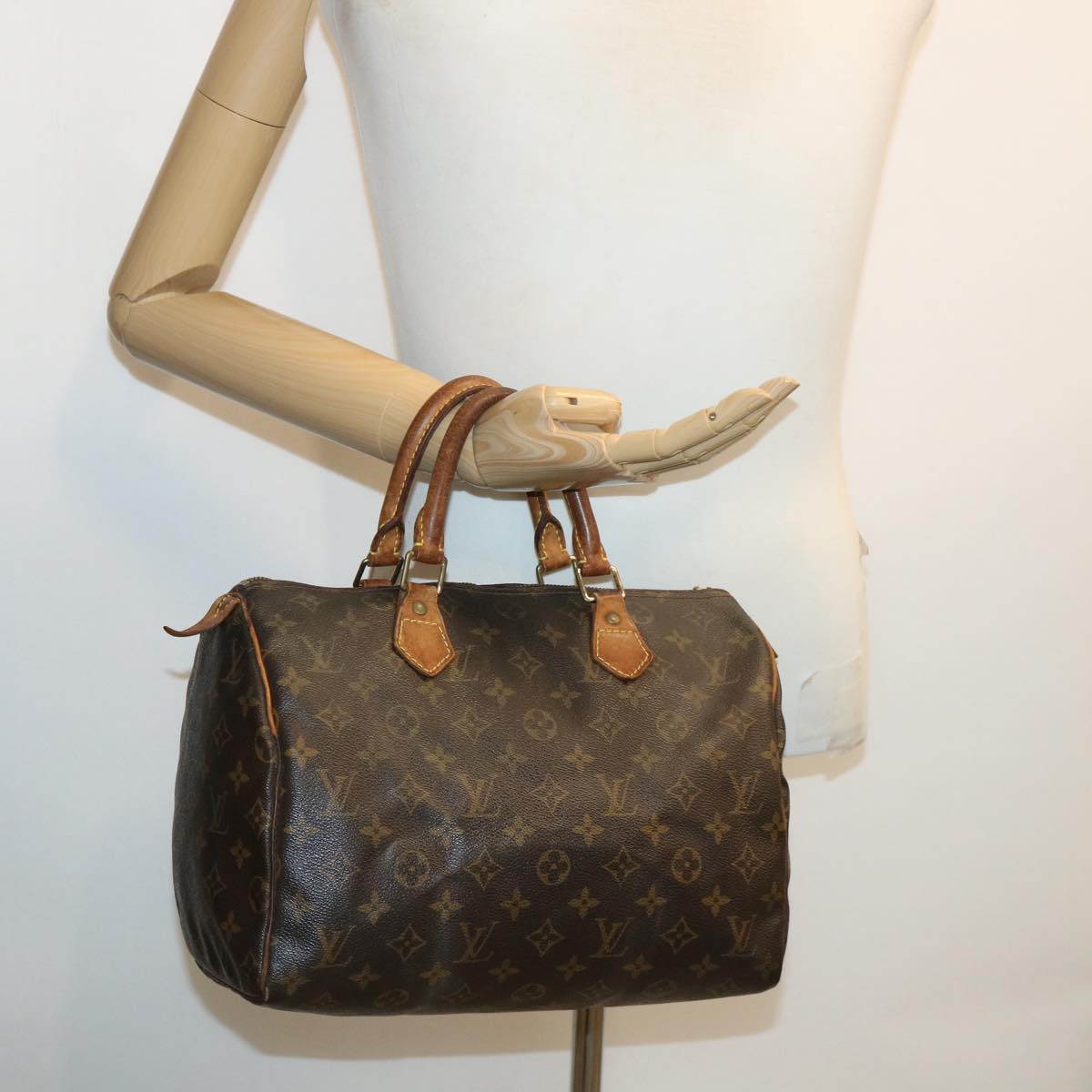 LOUIS VUITTON Monogram Speedy 30 Hand Bag M41526 LV Auth jk2830