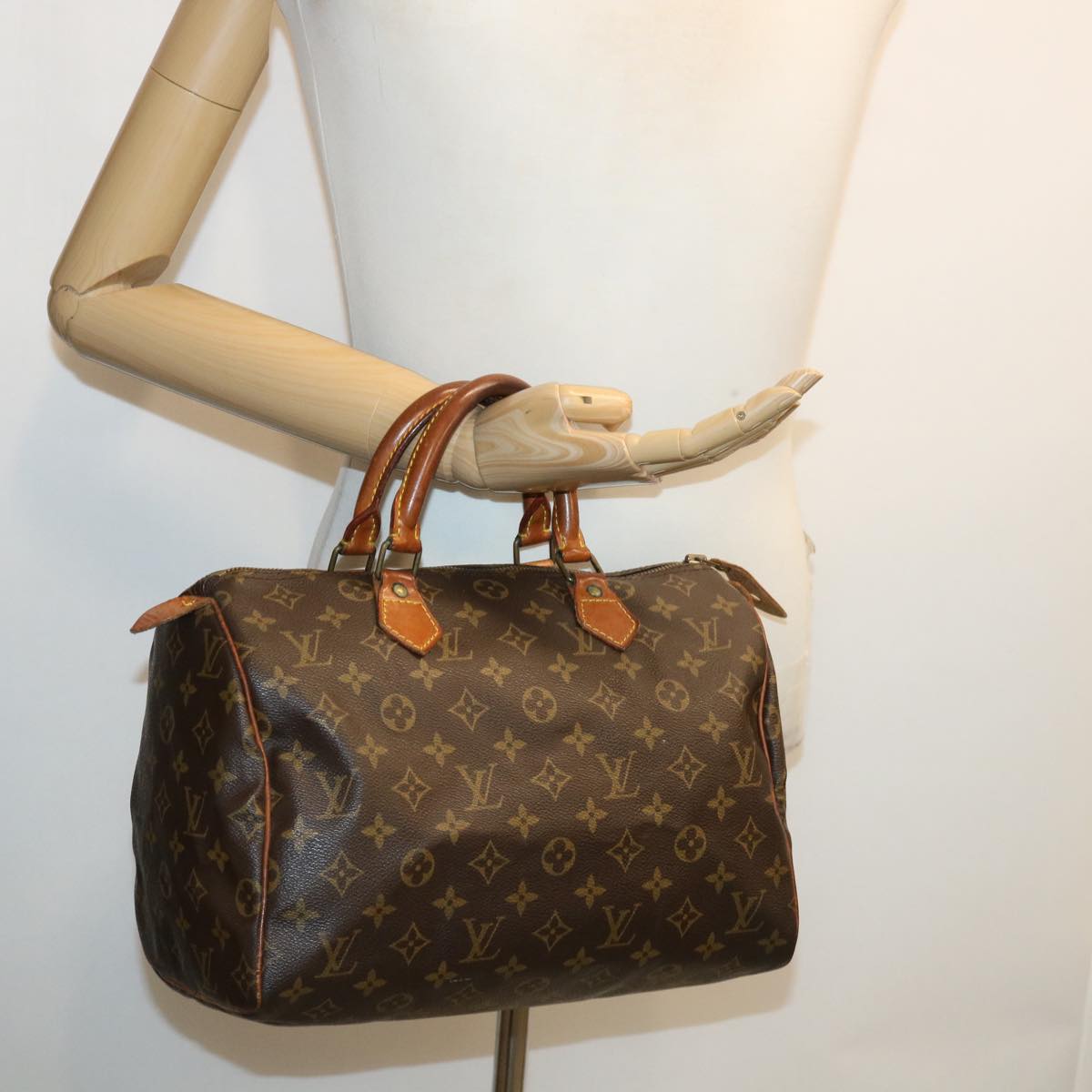 LOUIS VUITTON Monogram Speedy 30 Hand Bag M41526 LV Auth jk2831