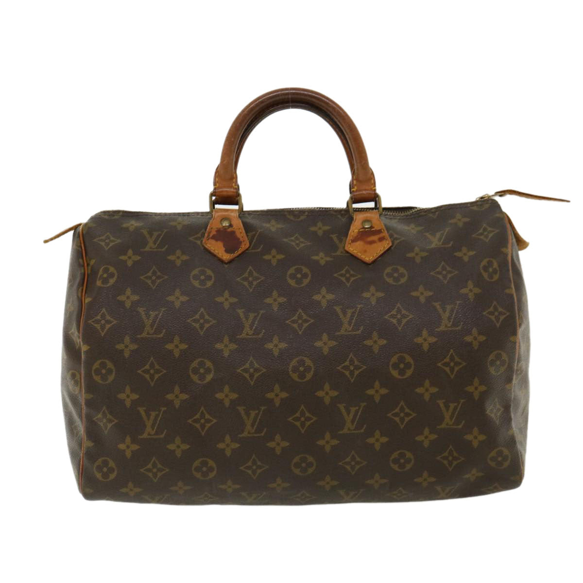 LOUIS VUITTON Monogram Speedy 35 Hand Bag M41524 LV Auth jk2837