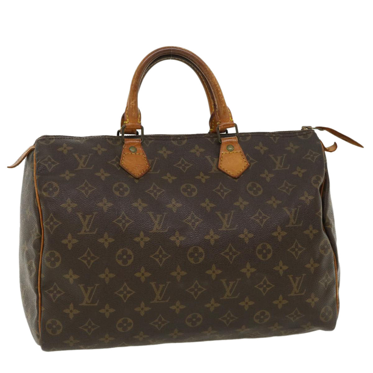 LOUIS VUITTON Monogram Speedy 35 Hand Bag M41524 LV Auth jk2843