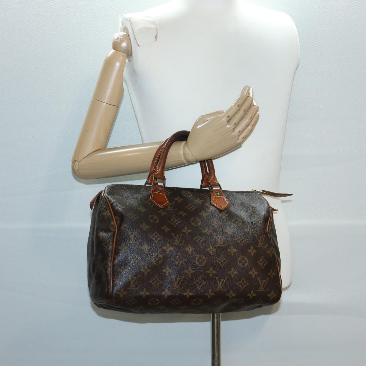 LOUIS VUITTON Monogram Speedy 30 Hand Bag M41526 LV Auth jk2844