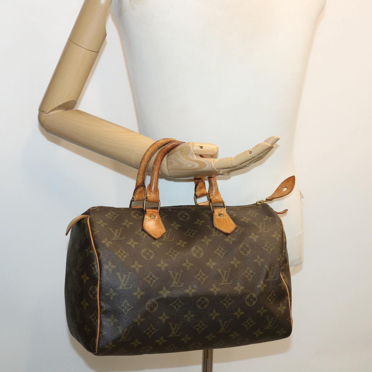 LOUIS VUITTON Monogram Speedy 30 Hand Bag M41526 LV Auth jk2845