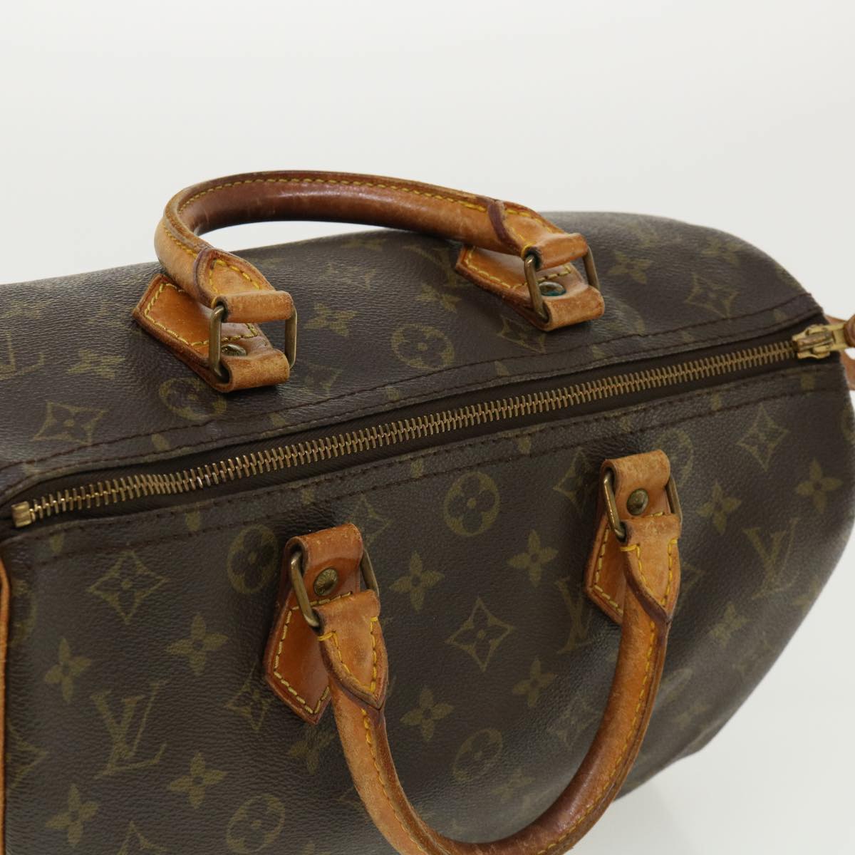 LOUIS VUITTON Monogram Speedy 30 Hand Bag M41526 LV Auth jk2845