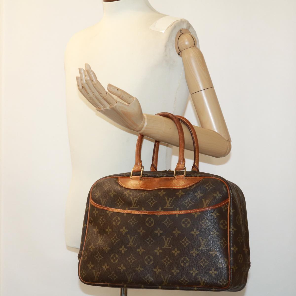 LOUIS VUITTON Monogram Deauville Hand Bag M47270 LV Auth jk2894