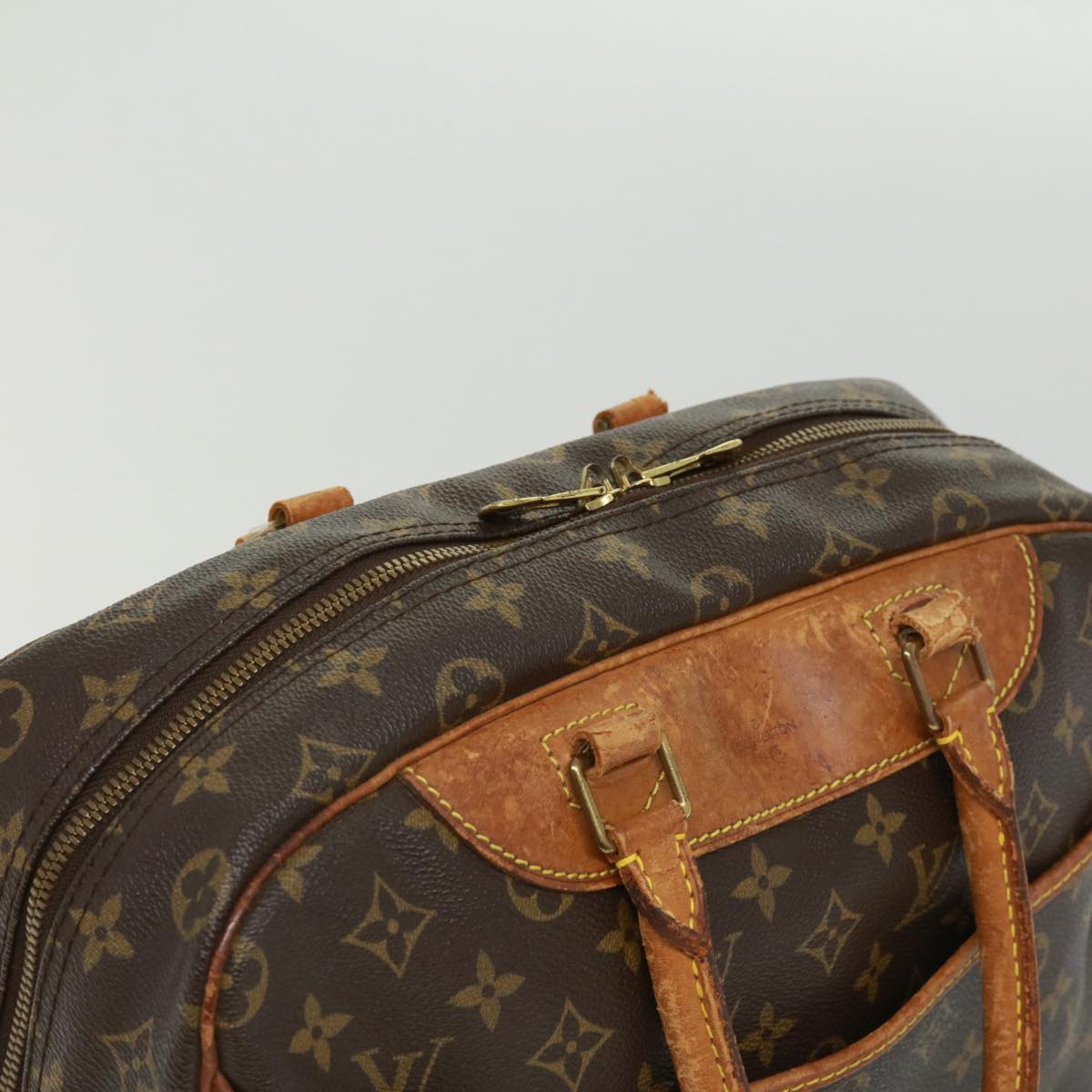 LOUIS VUITTON Monogram Deauville Hand Bag M47270 LV Auth jk2897