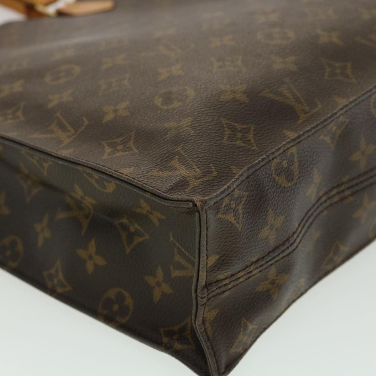 LOUIS VUITTON Monogram Sac Plat Hand Bag M51140 LV Auth jk2898